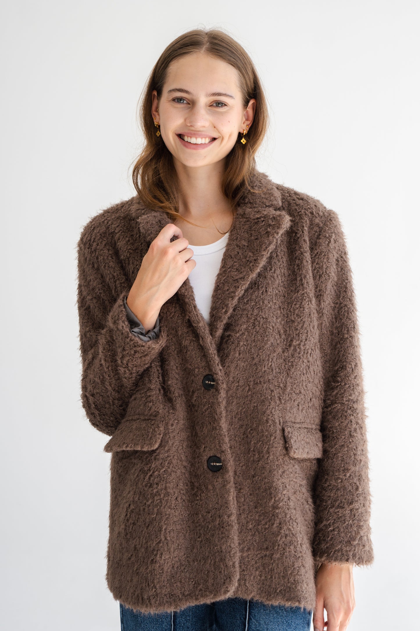 BROWN TEDDY BLAZER