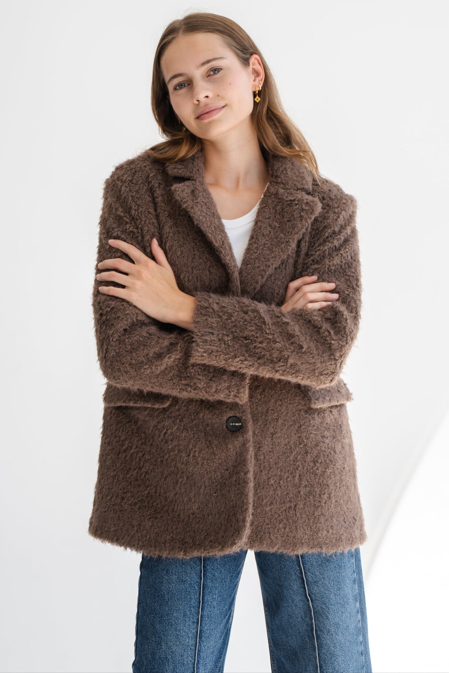 BROWN TEDDY BLAZER