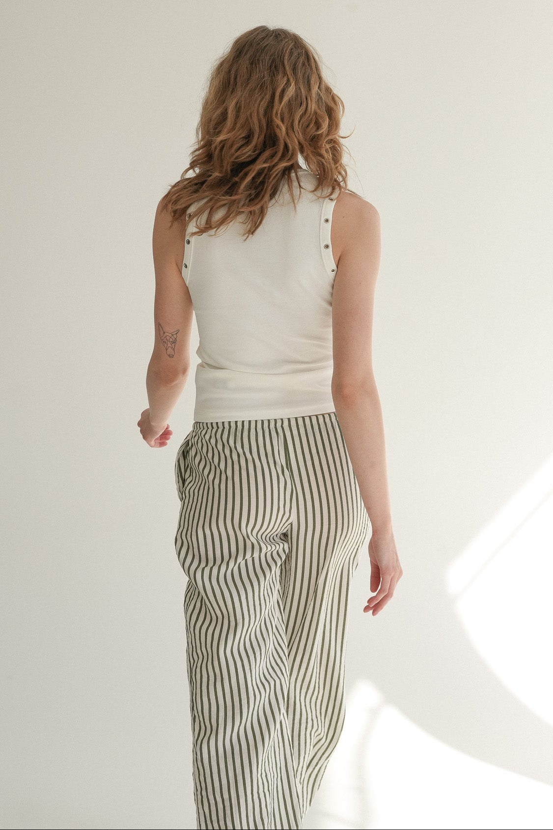 The Marina Pant in Salt Stripe