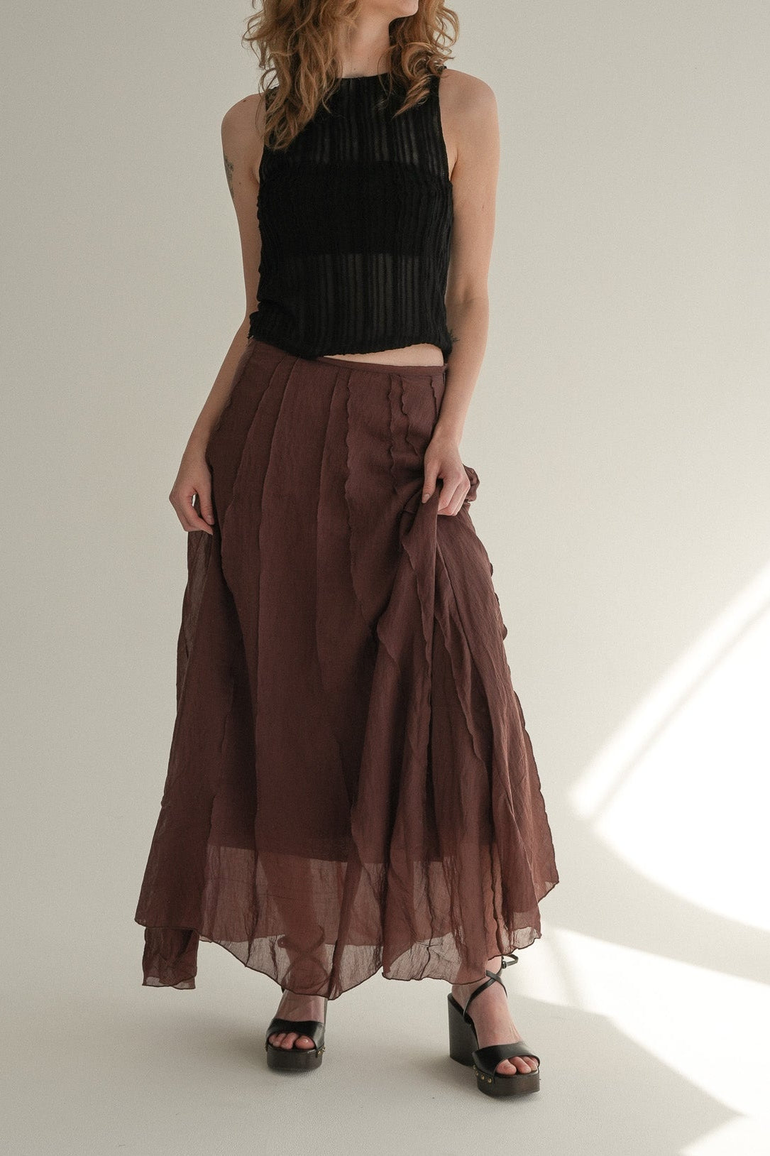 The Haze Skirt in Burnt Cocoa