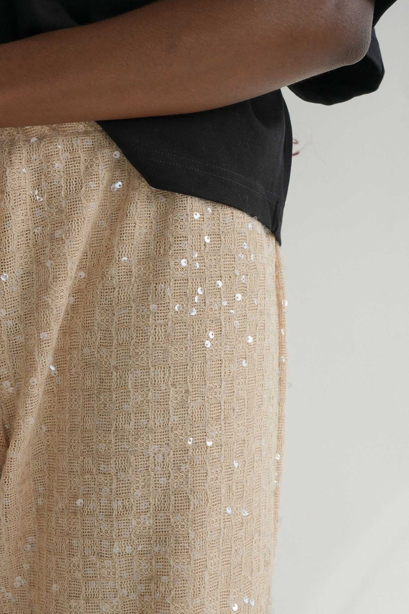 The Sienna Trousers in Champagne Sequin