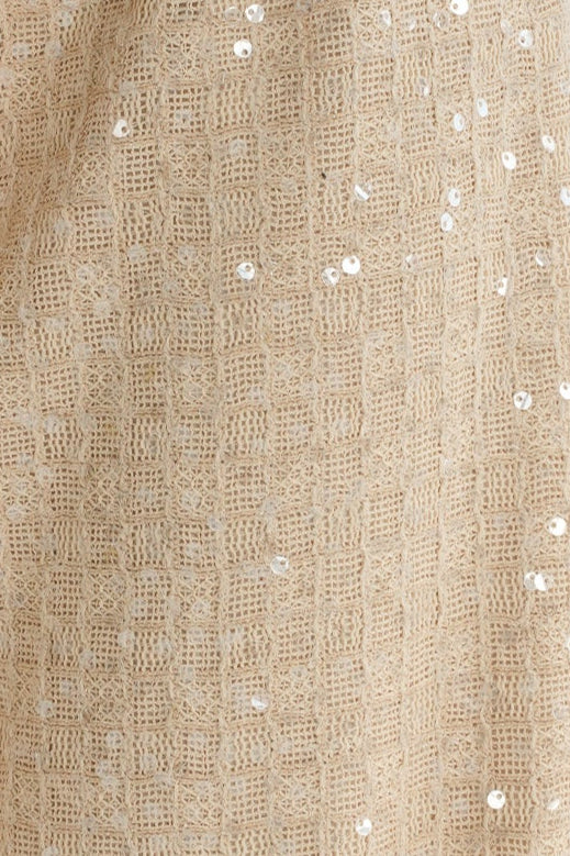 The Lucent Mini Skirt in Champagne Sequin