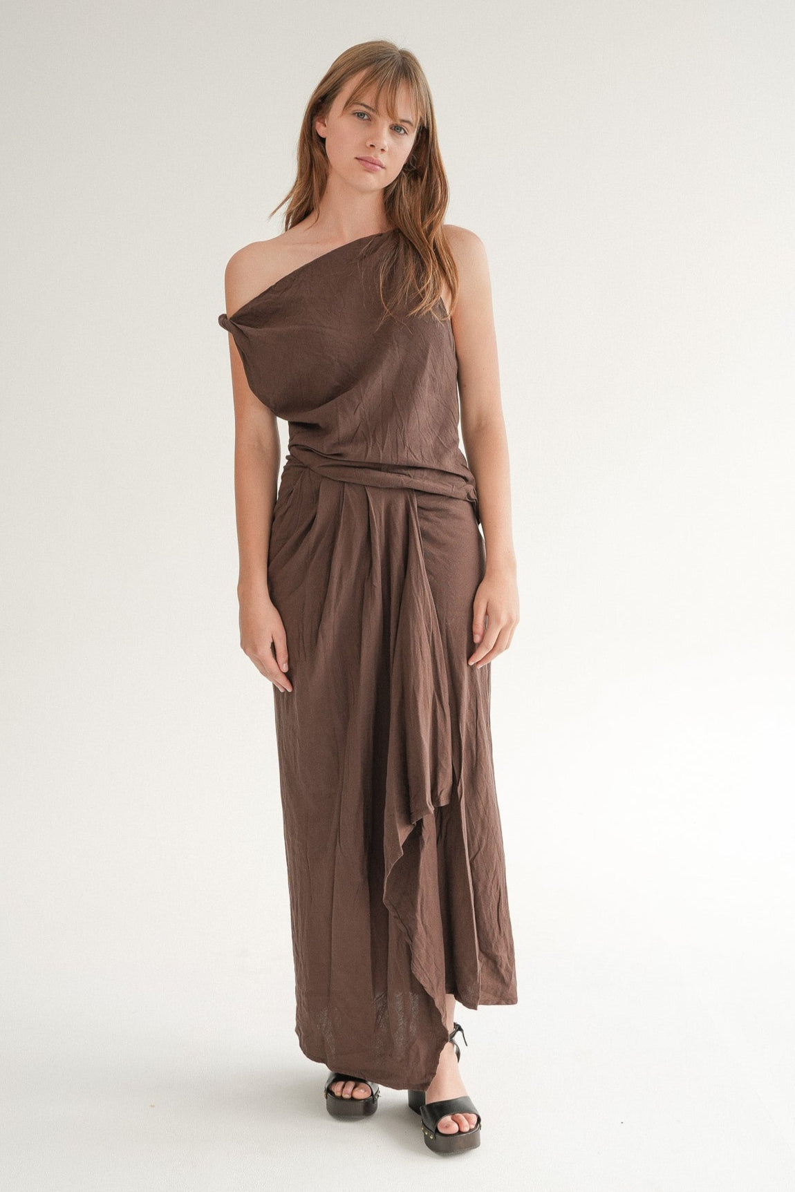 The Clio Dress in Bitter Cocoa
