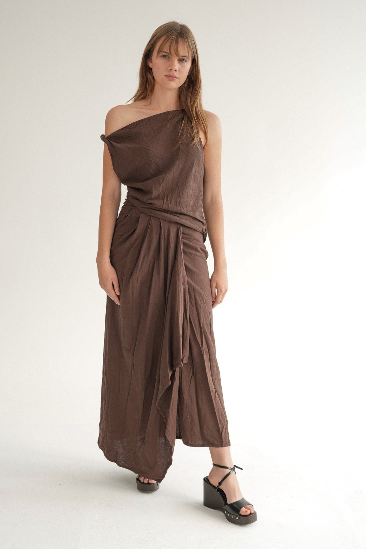 The Clio Dress in Bitter Cocoa