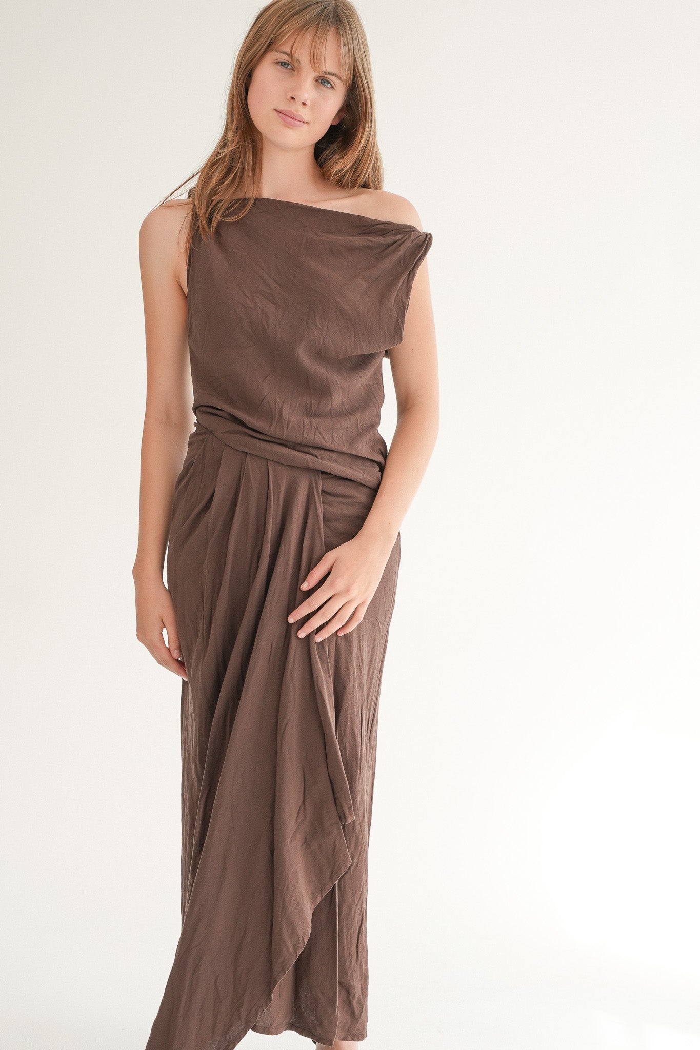 The Clio Dress in Bitter Cocoa