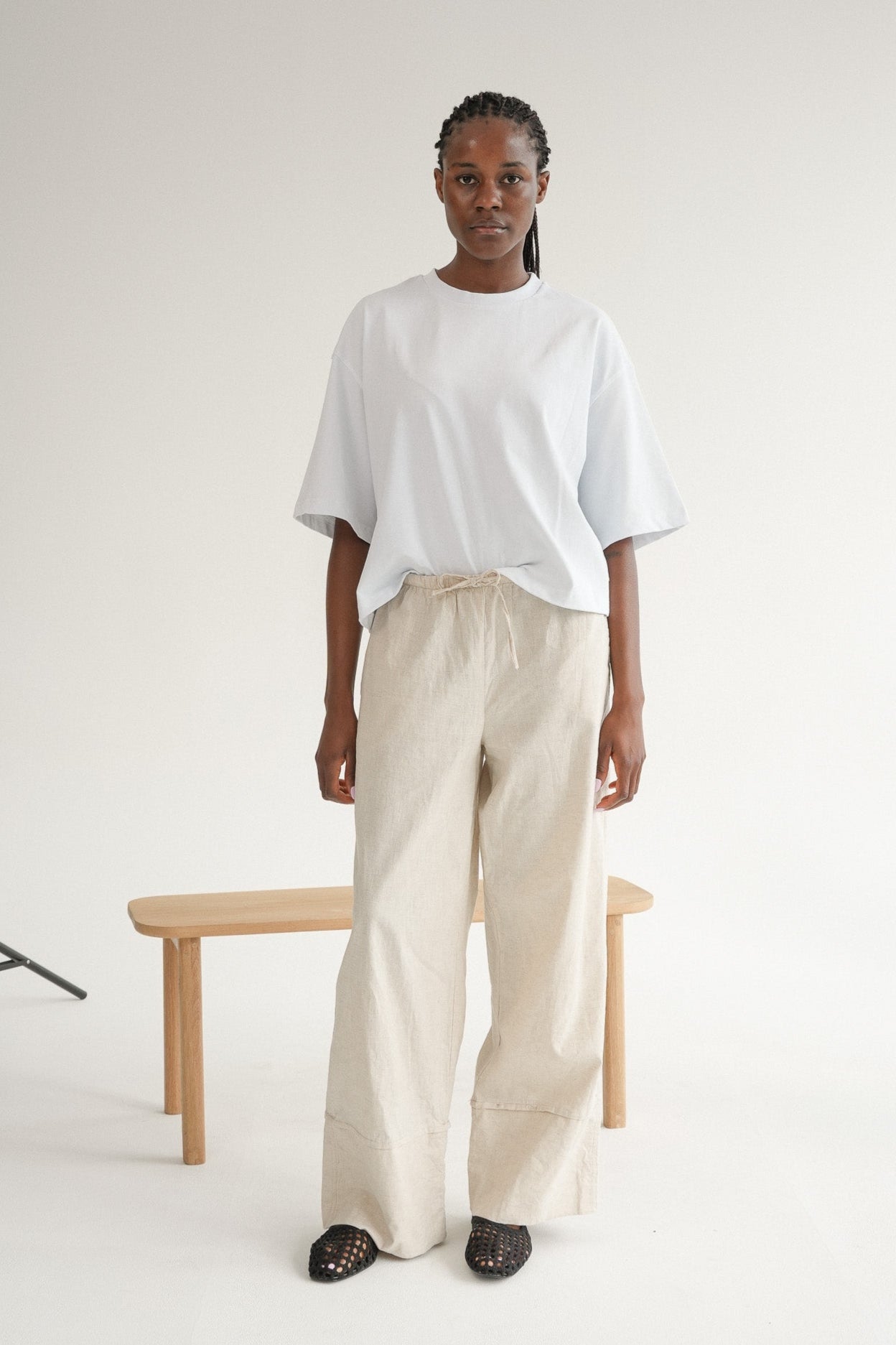 The Odele Trouser in Dune Linen