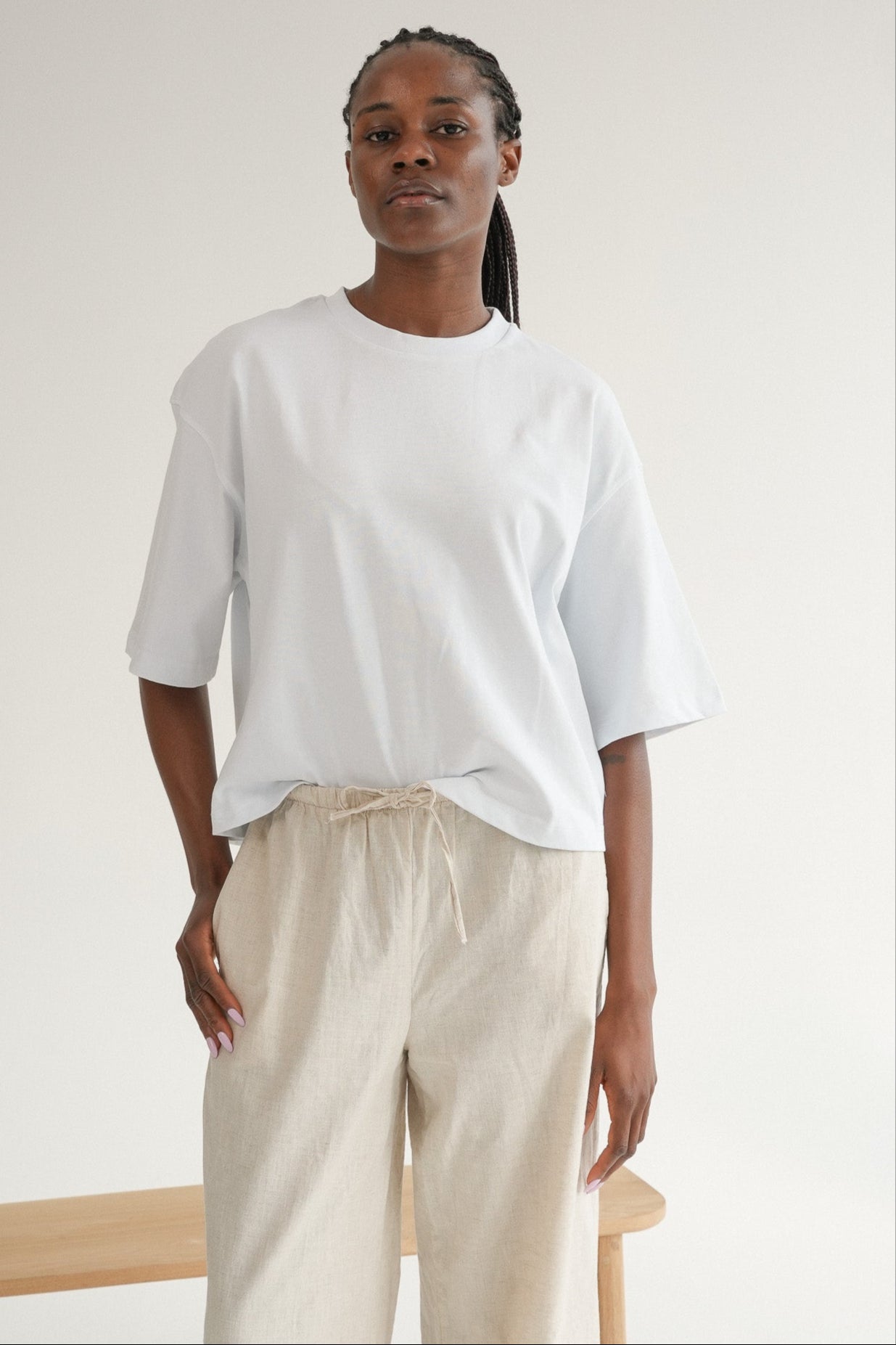 The Odele Trouser in Dune Linen