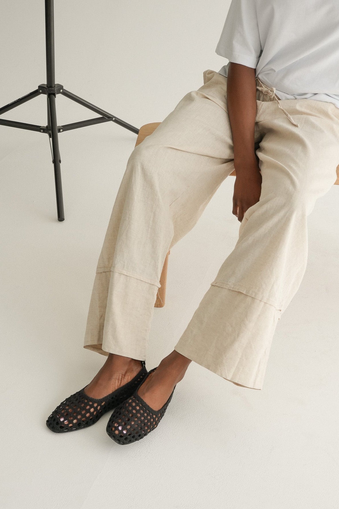 The Odele Trouser in Dune Linen