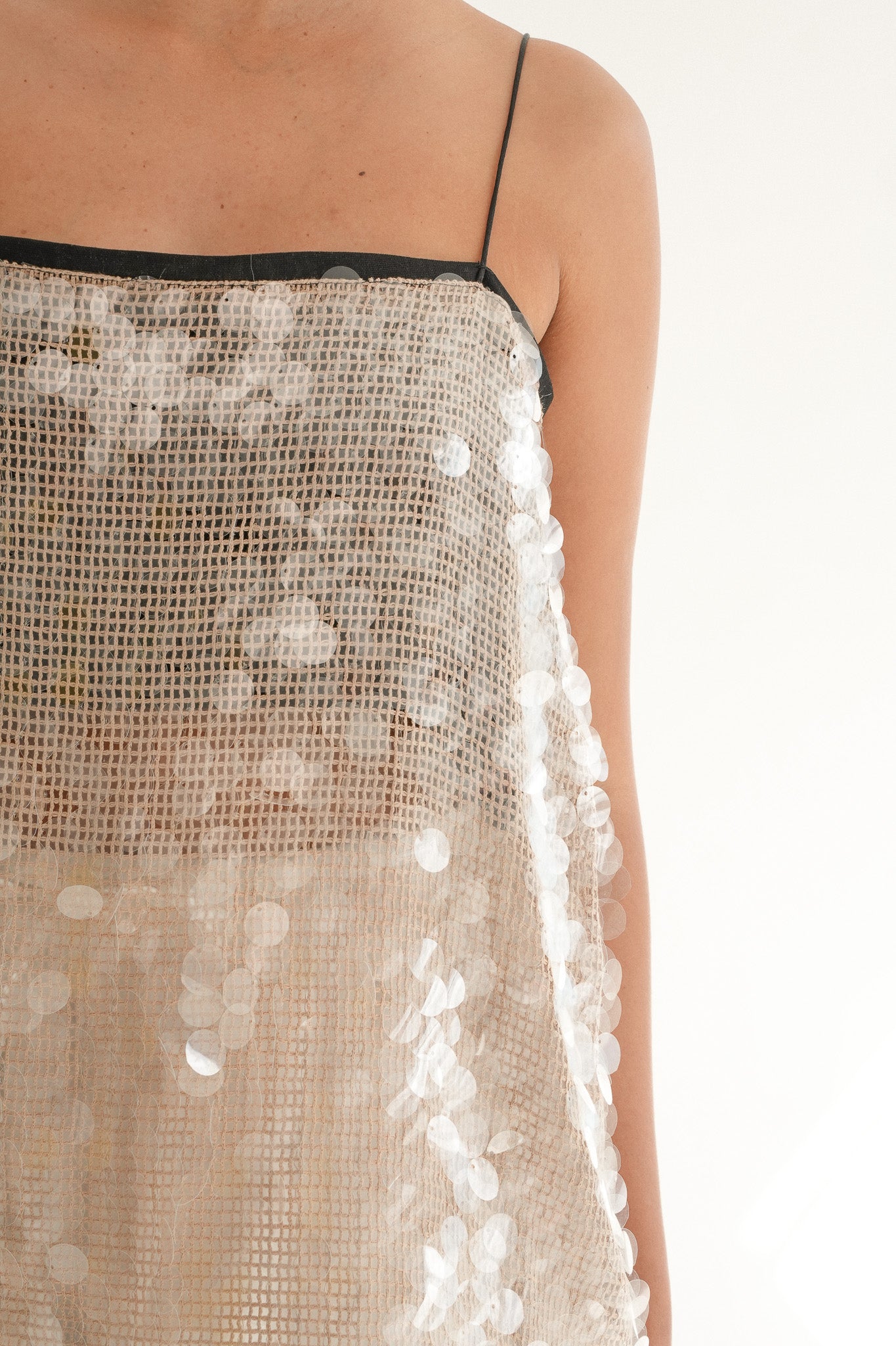 The Gaia Top in Champagne Mermaid Sequin