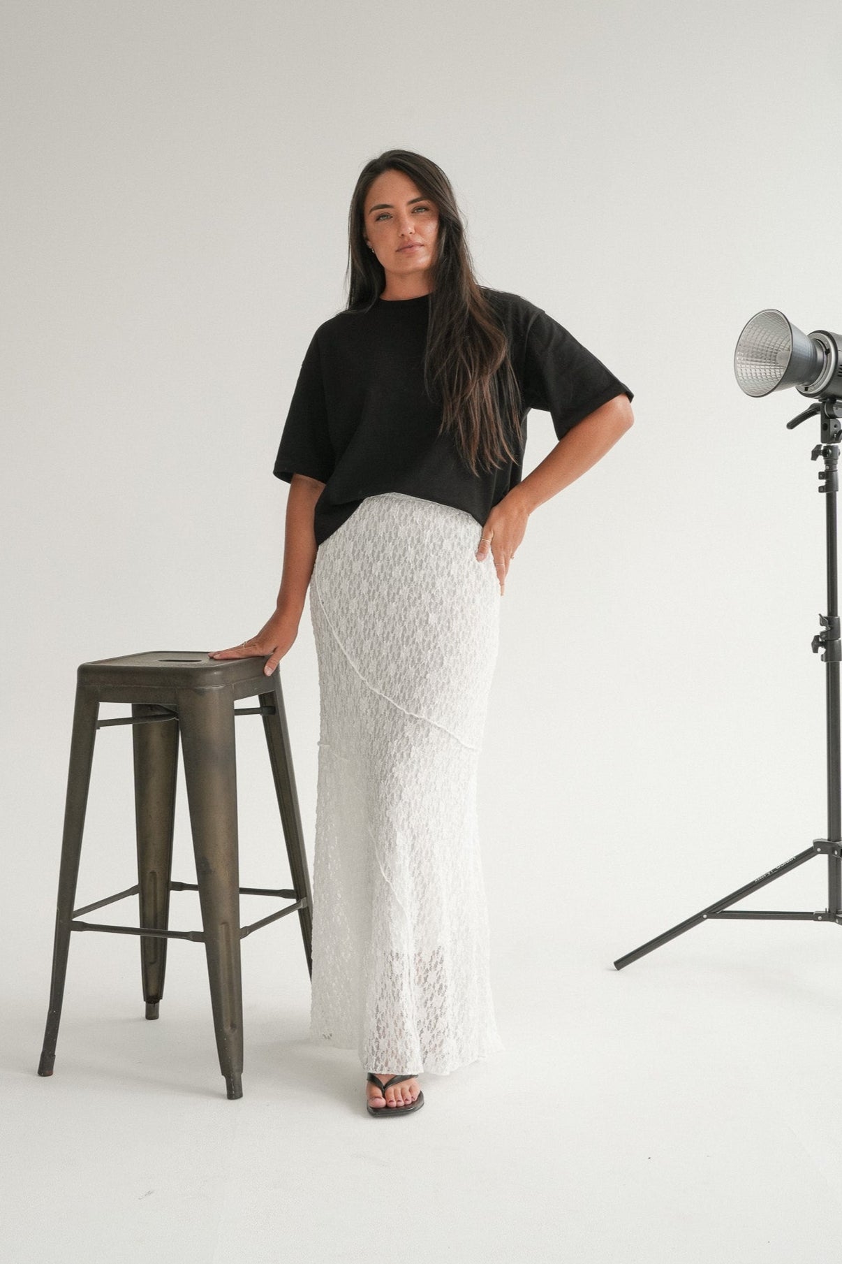 The Callisto Skirt in Iceflower