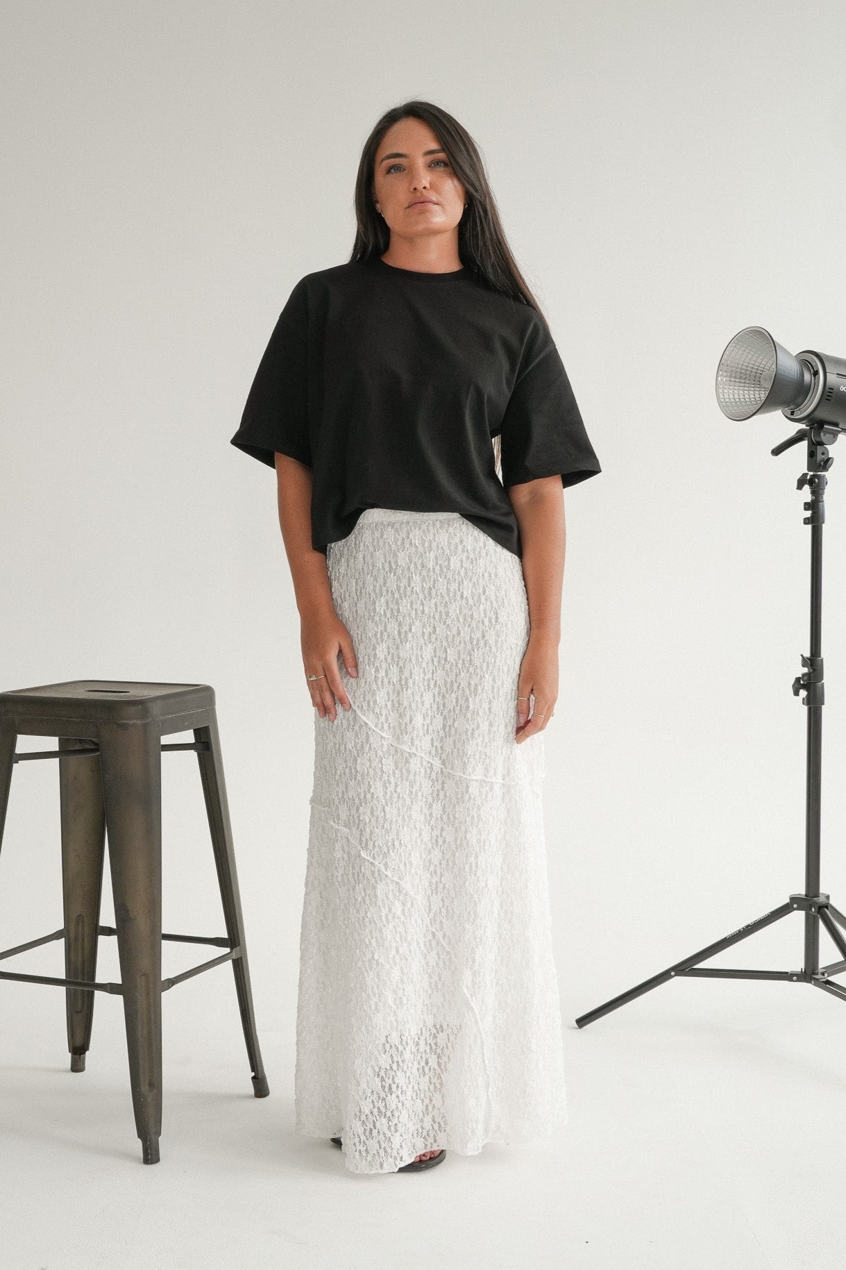 The Callisto Skirt in Iceflower