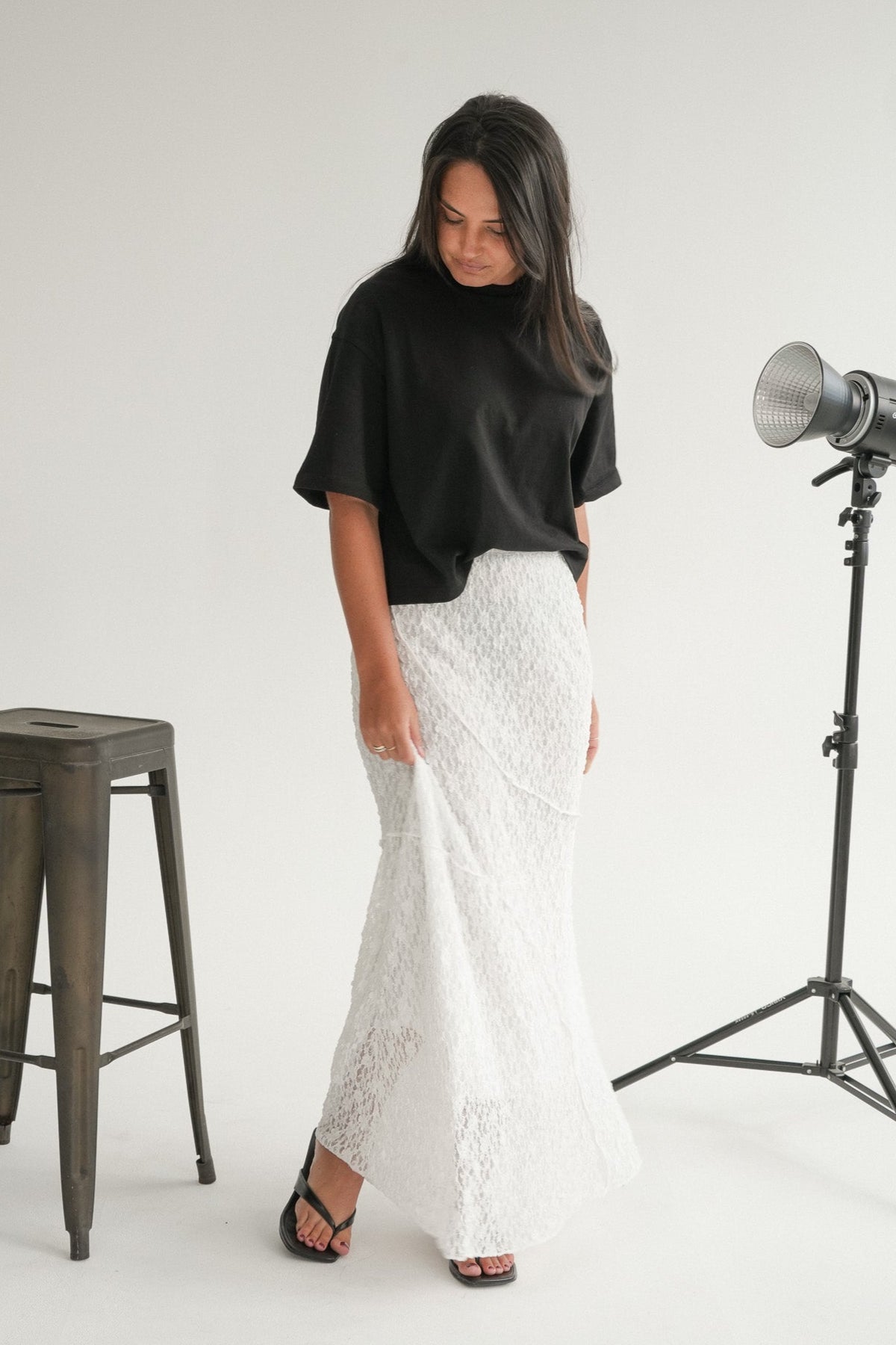 The Callisto Skirt in Iceflower