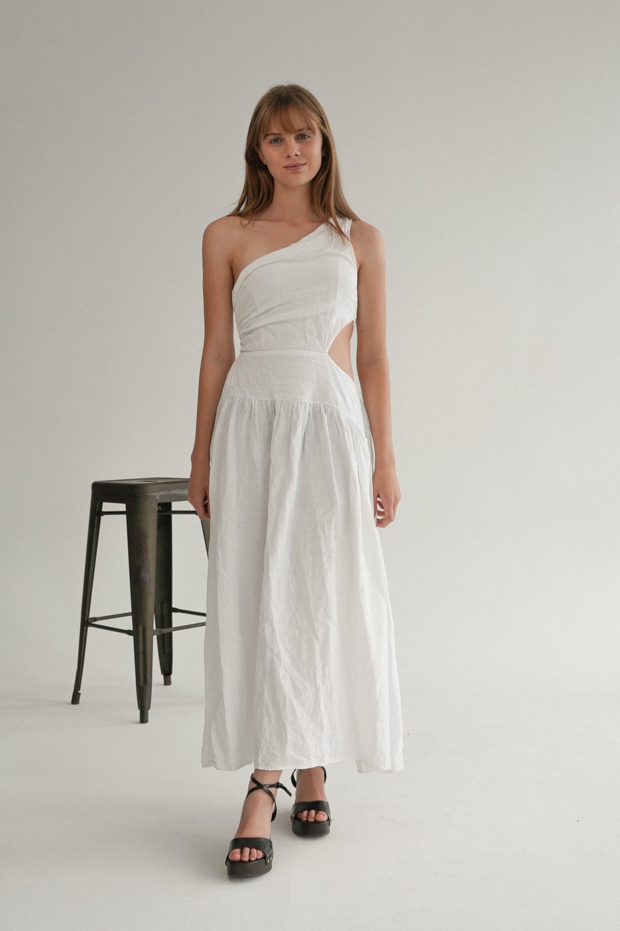 The Ares Dress in Bone