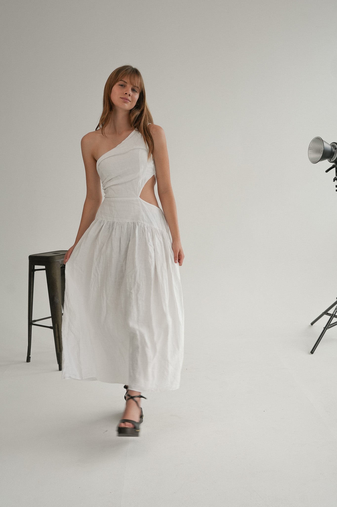 The Ares Dress in Bone
