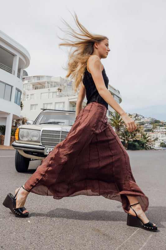 The Haze Skirt in Burnt Cocoa