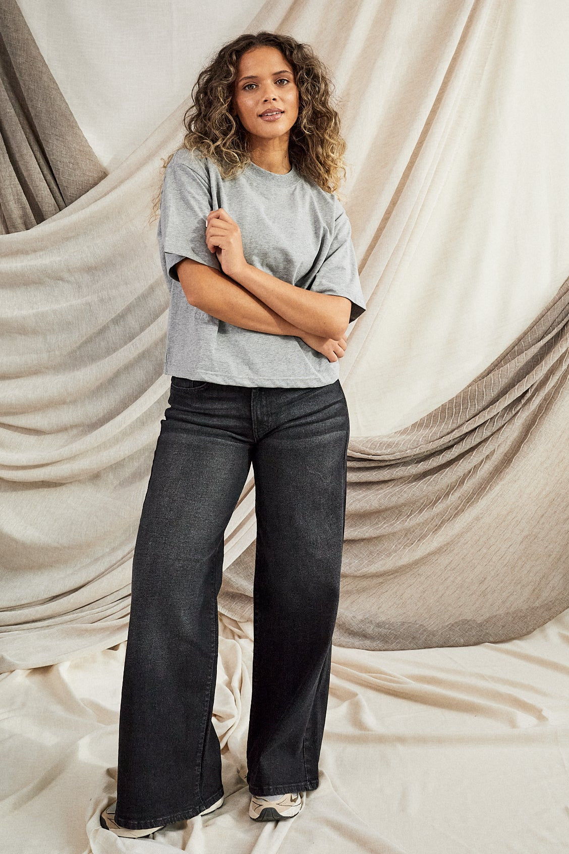 Cotton Boxy Tee (Grey)