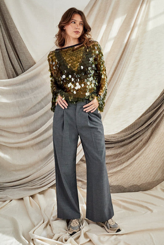 Grey Wool Trousers