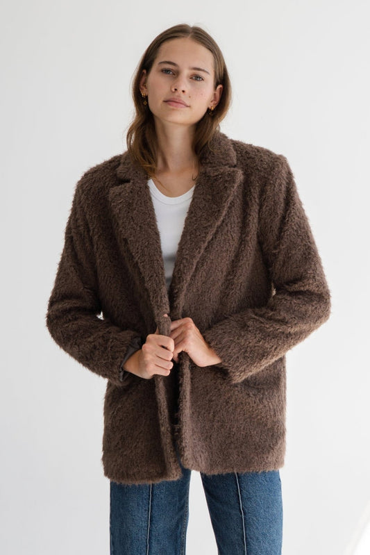 BROWN TEDDY BLAZER
