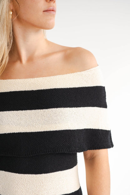 KNIT OFF-SHOULDER DRESS