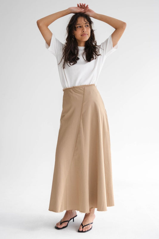 SATIN A-LINE SKIRT