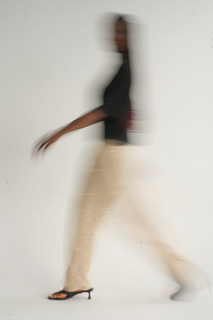 The Sienna Trousers in Champagne Sequin