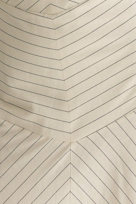 The Selene Dress in Porcelain Stripe