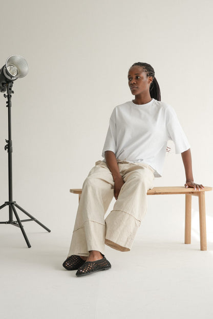 The Odele Trouser in Dune Linen
