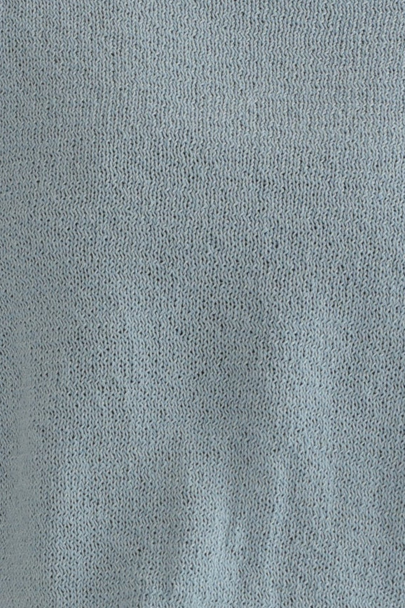 The Iris Knit tee in Mist Blue