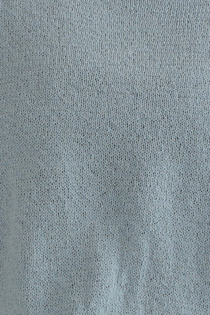 The Iris Knit tee in Mist Blue