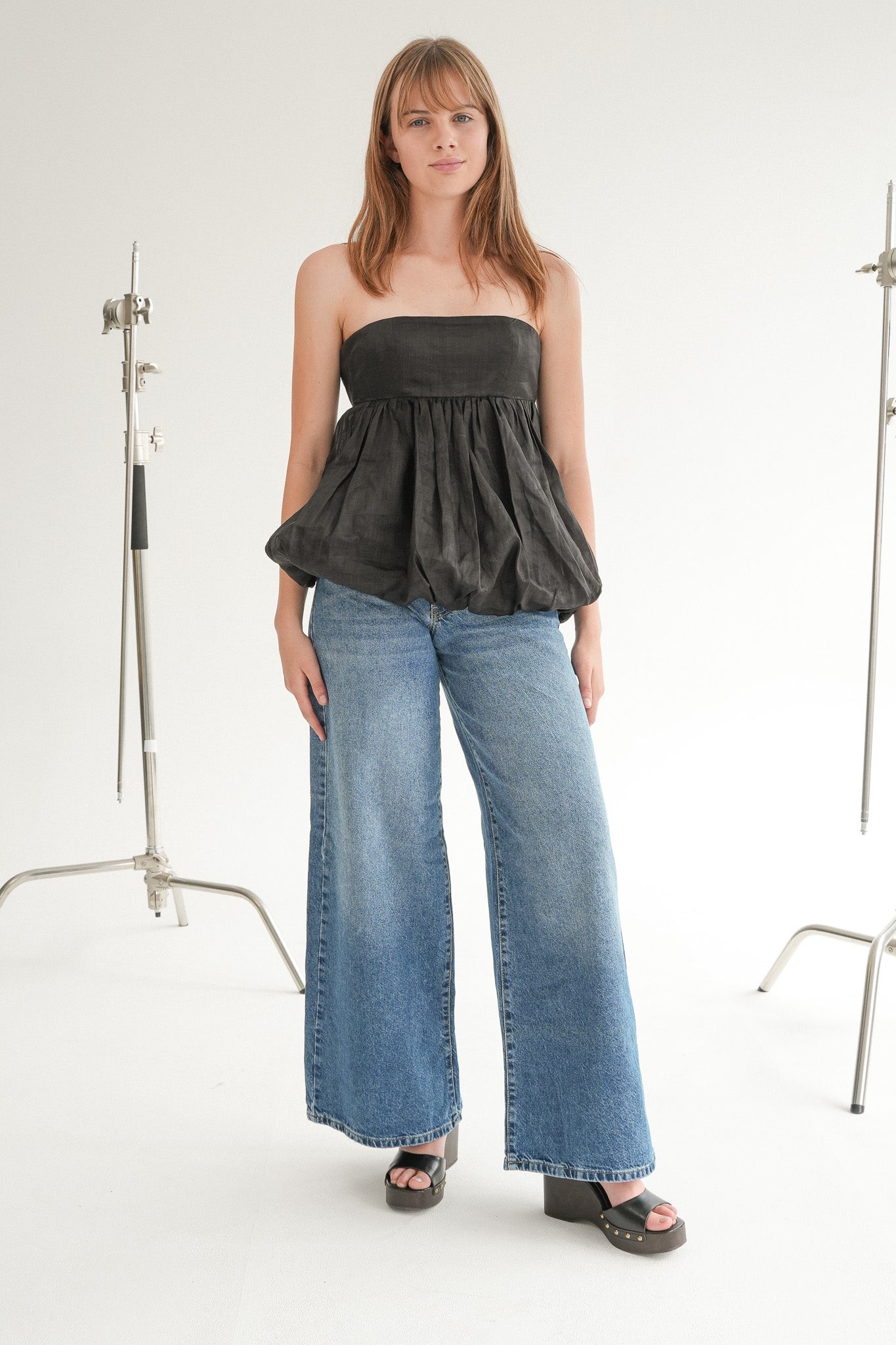 The Elara Top in Ink Cloud