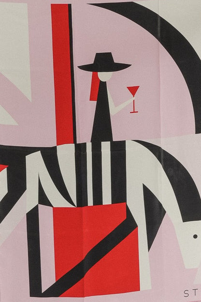 The Stavvi Silk Scarf in Rosé