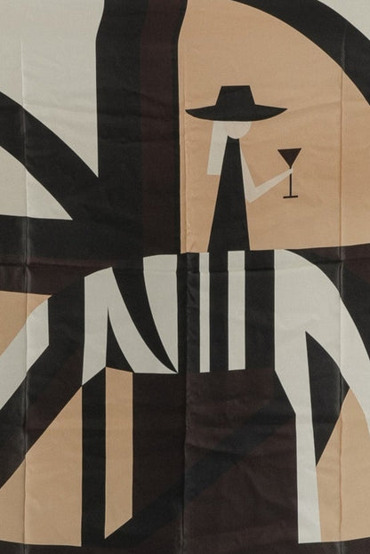 The Stavvi Silk Scarf in Espresso Martini