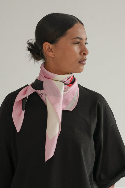 The Stavvi Silk Scarf in Rosé