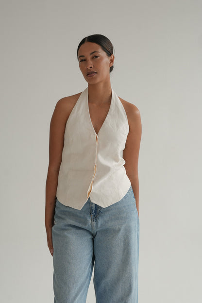 The Solea Top in Vanilla
