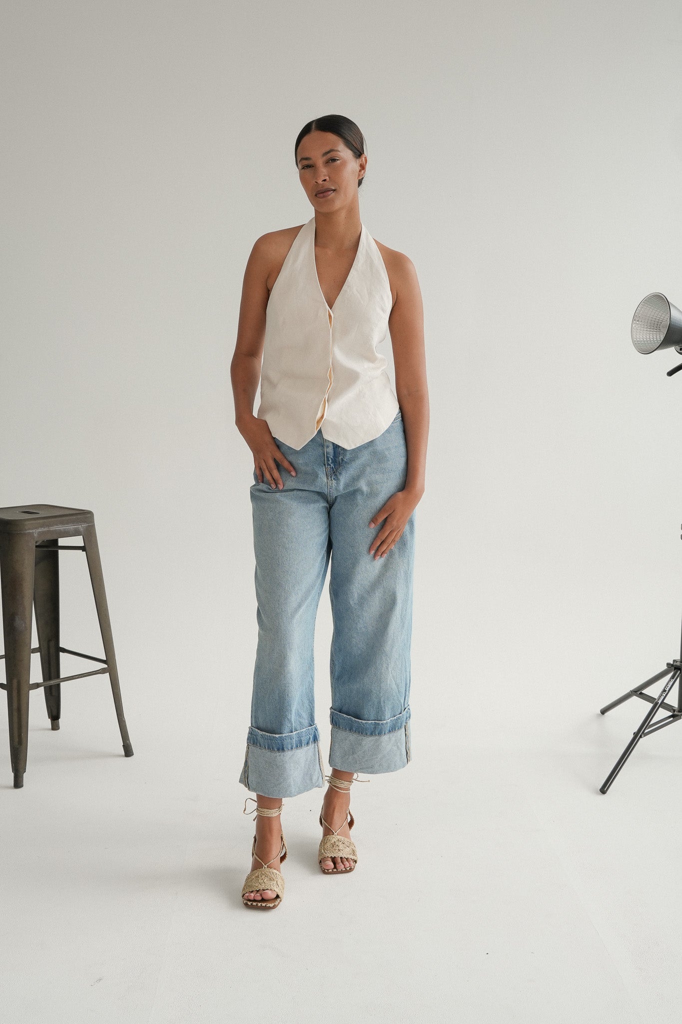 The Solea Top in Vanilla