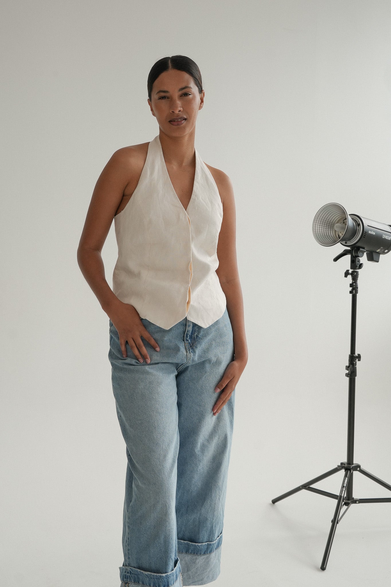 The Solea Top in Vanilla