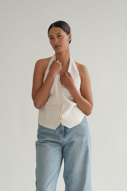 The Solea Top in Vanilla