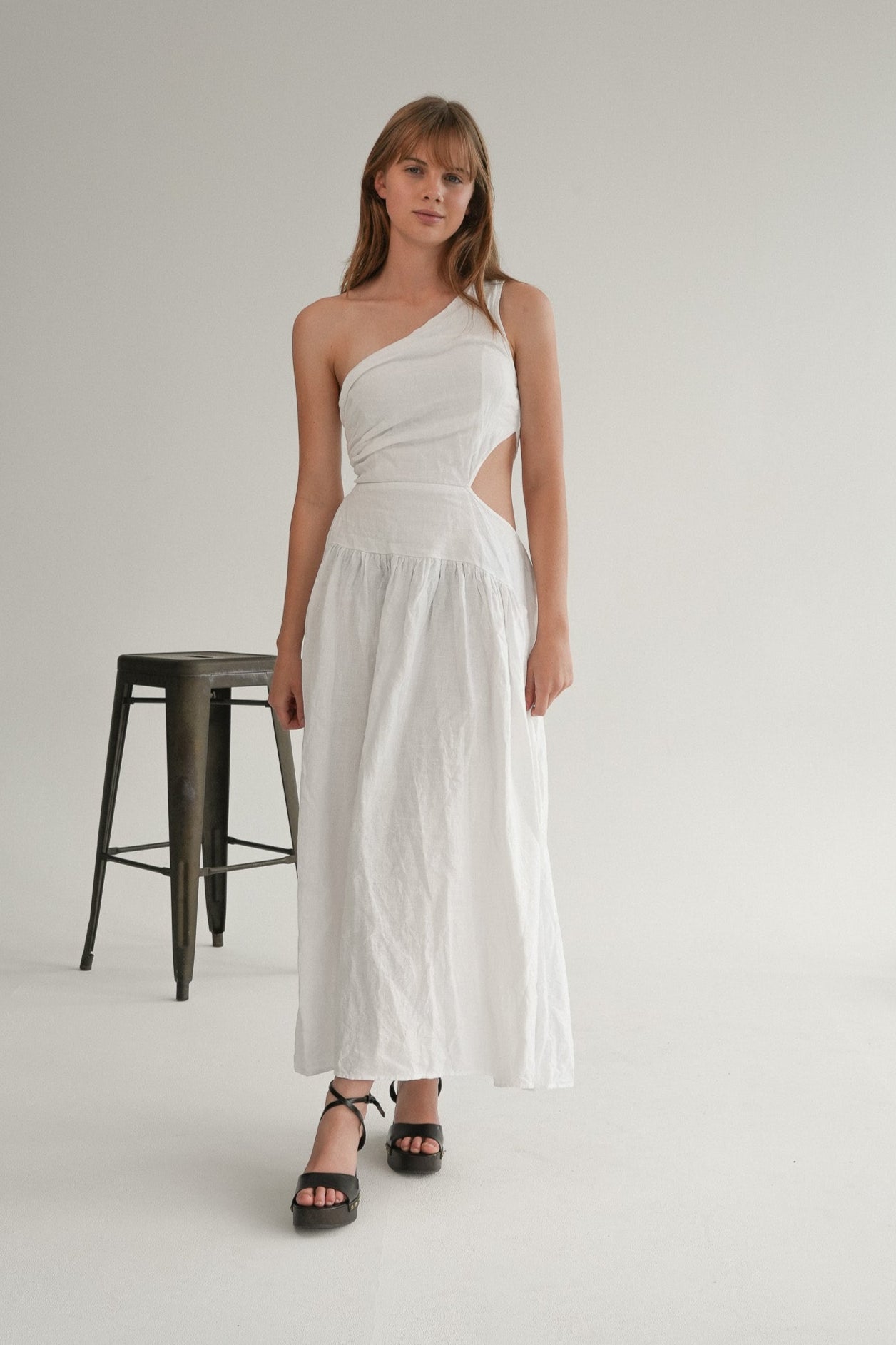 The Ares Dress in Bone