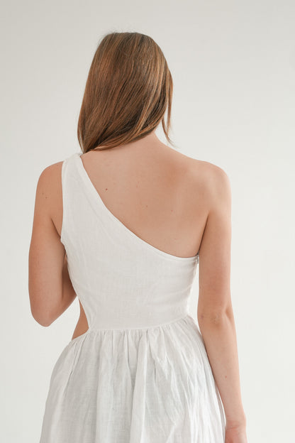 The Ares Dress in Bone