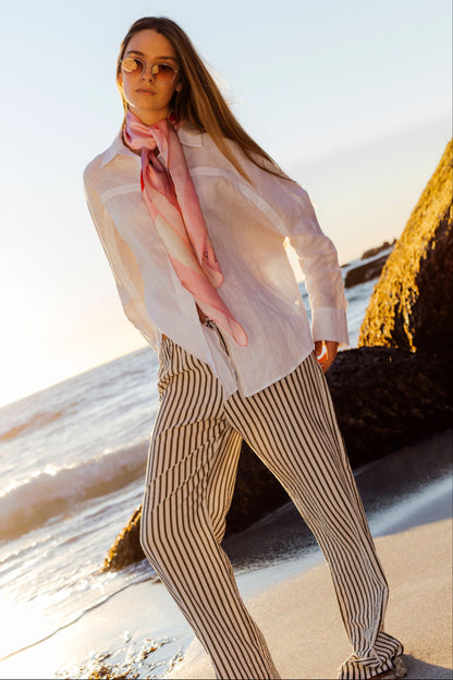 The Marina Pant in Salt Stripe