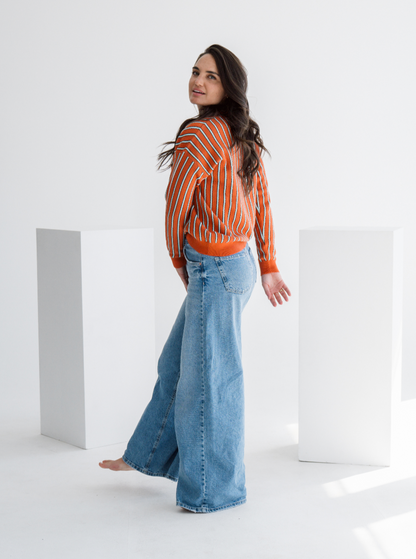 BLUE WIDE LEG JEANS