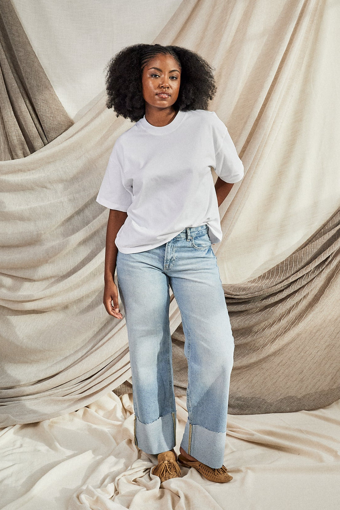 Cotton Boxy Tee (White)