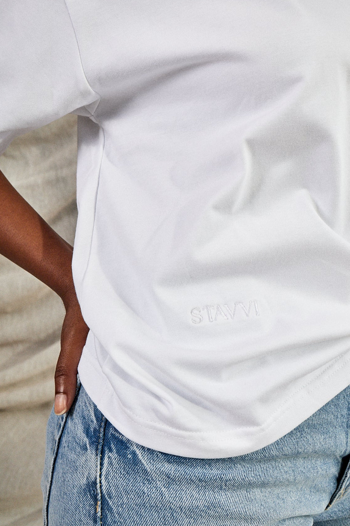 Cotton Boxy Tee (White)