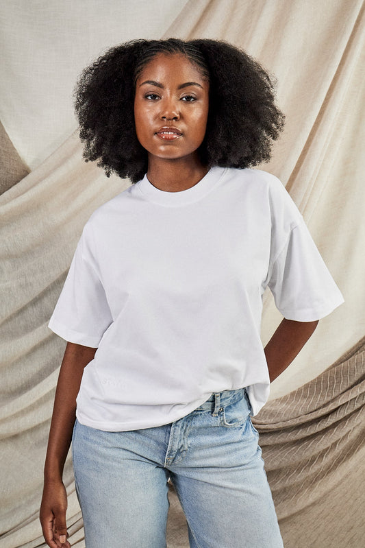 Cotton Boxy Tee (White)