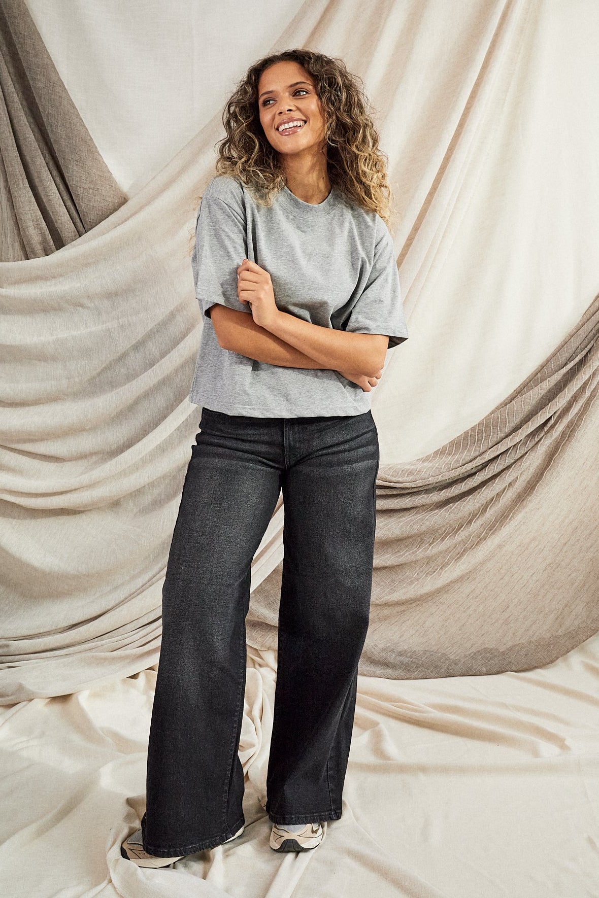 Cotton Boxy Tee (Grey)