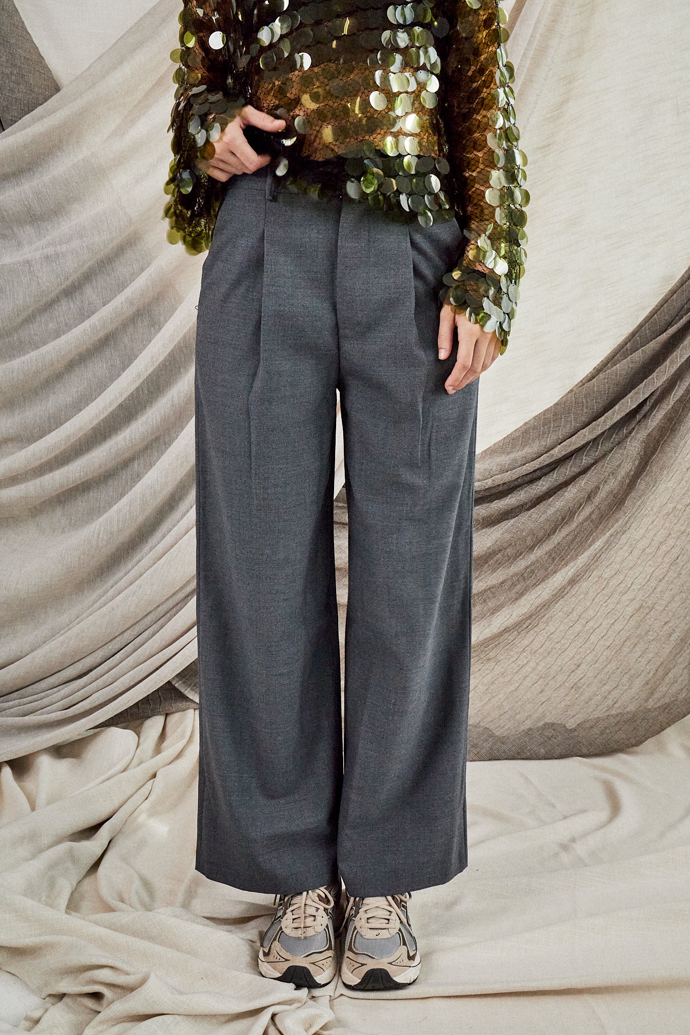 Grey Wool Trousers
