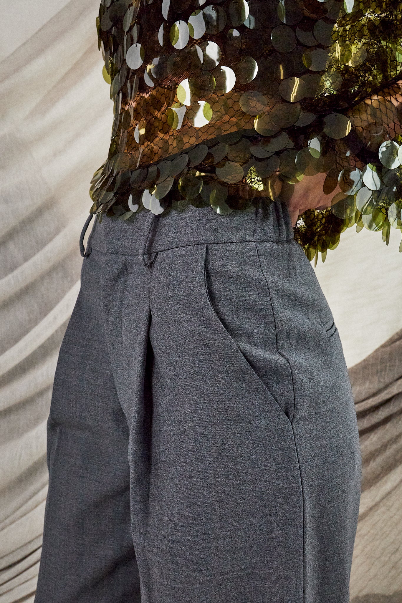 Grey Wool Trousers