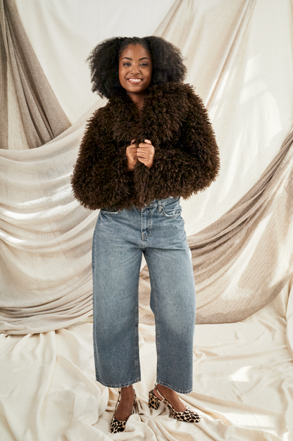 Mongolian Faux Fur Coat