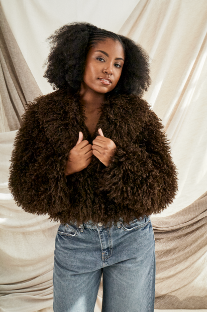 Mongolian Faux Fur Coat