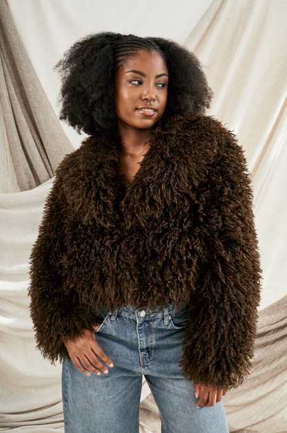 Mongolian Faux Fur Coat